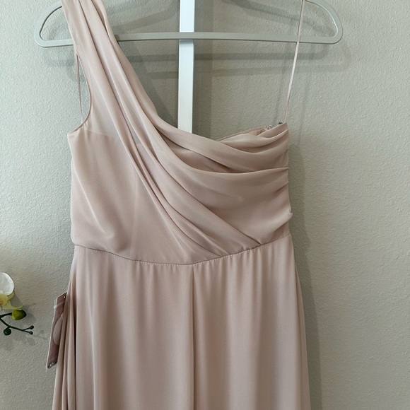 Birdy Grey Kira Chiffon Dress Taupe Formal Gown Bridesmaid Prom Dress - Picture 8 of 12